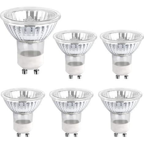 KLVGTIFS PU - Ampoule halogène GU10 35 W 230 V, 380 lm, blanc chaud 2700 K, spot halogène dimmable, pour éclairage de meubles et présentoirs, lot de 6