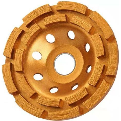 AGE TTIO 115mm X 22,2mm 4.5 Pouce Diamant Disque de Meulage Double Rangée Tasse Abrasive Roue Segment Meules Boisseaux Angulaire De Broyeur Pour Béton Granit Pierre Maçonnerie Marbre et Enlever Crépis (1/5)