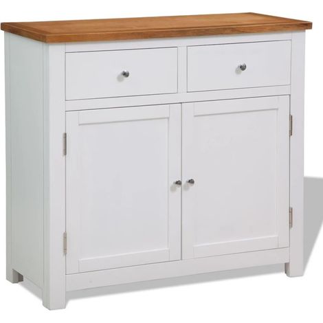 Buffet bahut armoire console meuble de rangement 90 83 cm bois de chêne massif