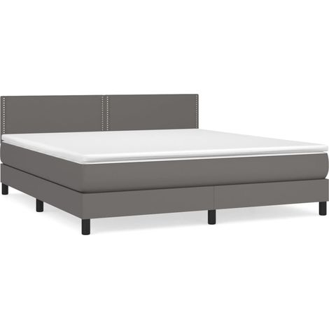 Maison Exclusive - Boxspringbett mit Matratze Grau 180x200 cm Kun