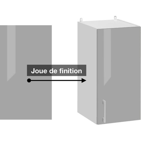 Panel de acabado para mueble alto Eco Gris Brillo