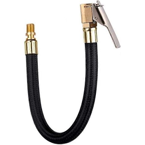 Tuyau de gonfleur de pneus, valve de moto, tuyau d'air en caoutchouc, embout de serrage avec clip pour moto (1/5)