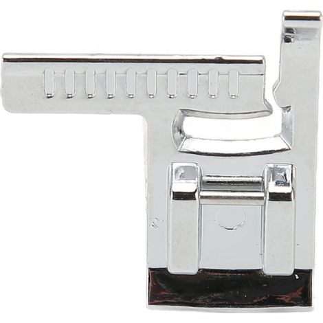Pied presseur pour machine à coudre domestique avec guide réglable, espacement de 2 mm, pied presseur ourleur en acier Q235. (1/5)