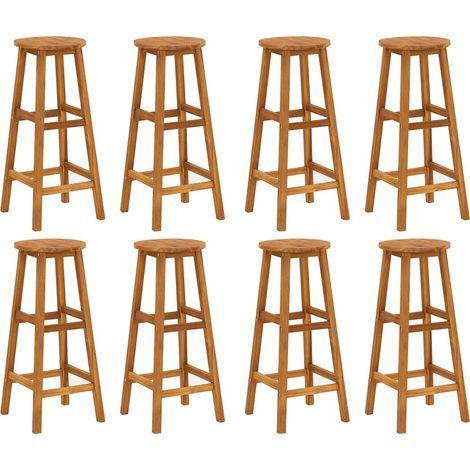 Maison Exclusive - Taburetes de barra de cocina 8 unidades madera