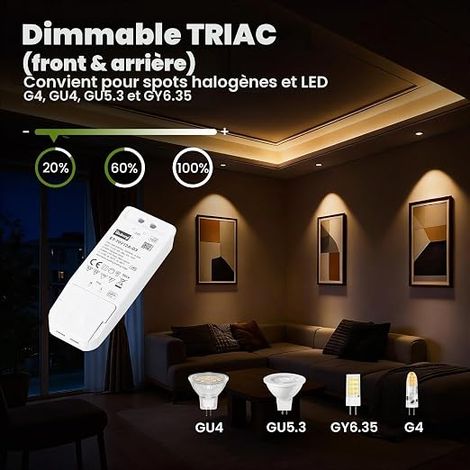 Transformer 12V AC 70W Variable TRIAC for MR11 MR16 G4 GU5.3 GY6.35 LED Halogen Power Supply Driver (1/4)