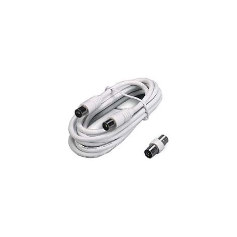 PROLUNGA TV CON CAVO COAX SPINA MASCHIOFEMMINA + ADATTATORE MASCHIO  mt.2 bianca 31000    FANTON