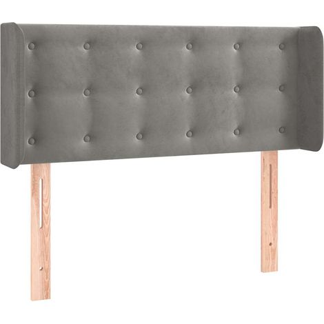 Maison Exclusive - Cabecero de terciopelo gris claro 93x16x78/88 (1/5)