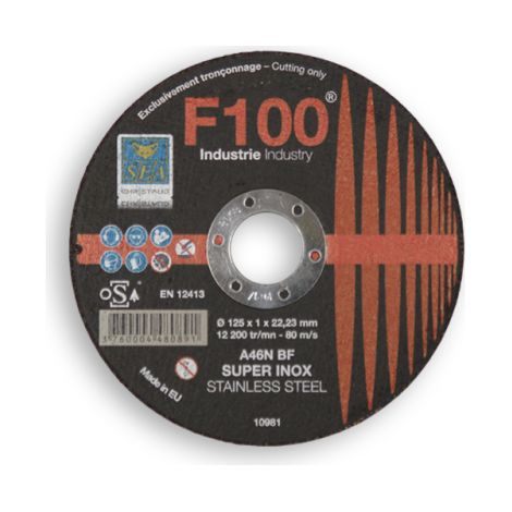 Disque à tronconner inox 125X1x22.23mm F100 SEA
