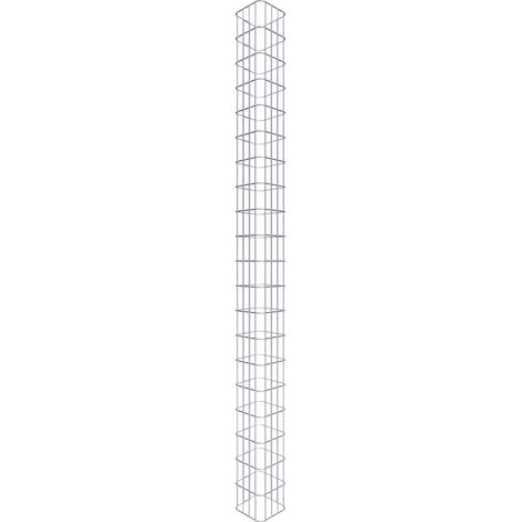 Gabiondeco - Colonne de Gabion carrà©e. 22 cm x 22 cm. mailles 5 x 10 cm - hauteur : 200 cm - Made in Germany (1/5)