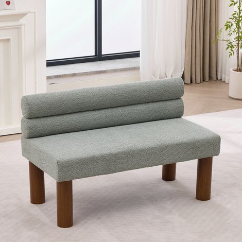 Banc moderne surdimensionné au style minimaliste, design sans accoudoirs, cadre en bois – idéal pour salle à manger/chambre/entrée (1/5)