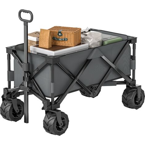 Oustunny Carrello da Giardino in Metallo e Tessuto Oxford Grigio