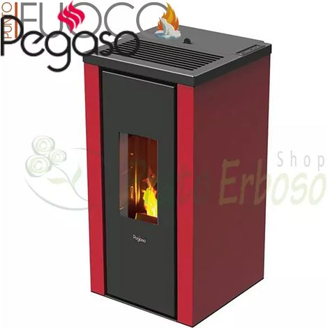 Vera - Estufa de pellet roja de 7 Kw