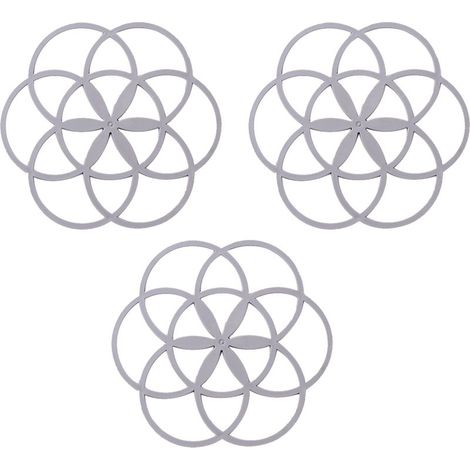 Lot de 2 dessous de plat en silicone épais, support pour plats chauds, casseroles et poêles, antidérapant et résistant à la chaleur, gris (1/4)