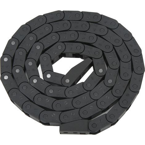 Schwarze Kunststoff-Kabelkette, Kabelhalter mit Endverbinder für CNC-Maschinen, 1 Meter (1/5)