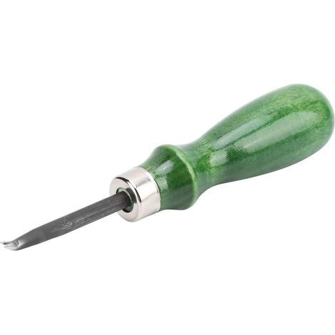 Outil de finition cuir vert - grattoir de bord, rainureuse, couteau à bords, presse-lisière, affûteur pour maroquinerie (tiges poncées, livraison avec protection). (1/5)