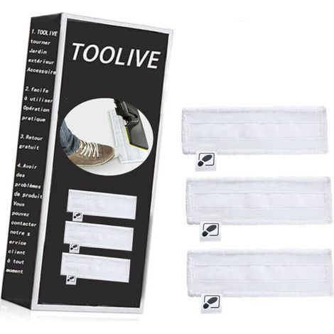 Lot de 3 chiffons en microfibre pour nettoyeur vapeur Kärcher EasyFix SC2 SC3 SC4 Accessoires Brosse de sol