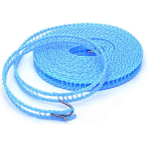 5m 16.4ft Outdoor Corde à Linge Coupe-Vent, Corde A Linge en Nylon de Voyage Portable, Corde Linge Exterieur Fil à Linge Camping, Corde Linge Antidérapante pour Indoor Outdoor (1/5)