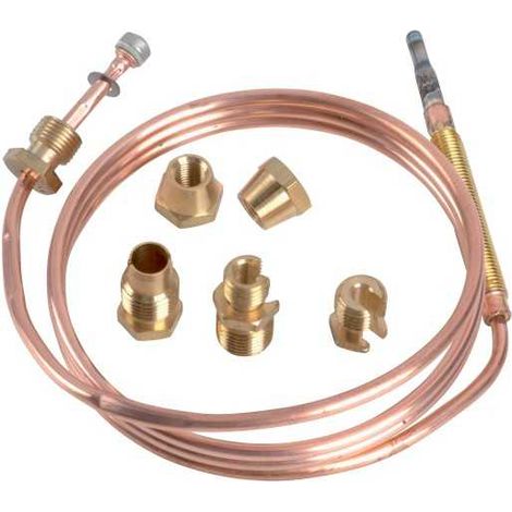 Thermocouple universel spécial propane 900 mm – 6 raccords – Sécurité gaz avec contrôle de flamme – Pour installations à gaz