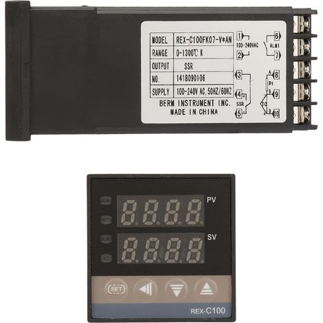 0-1300℃ Alarm Digitaler LED-PID-Temperaturregler-Kits AC 110V-240V (1/5)