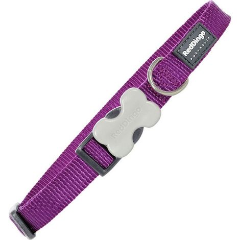 Collar para perro red dingo liso morado (1,2 x 20-32 cm)