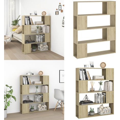 Bücherregal Raumteiler Sonoma-Eiche 100x24x124 cm - Bücherregal - Raumteiler - Holzwerkstoff - Sonoma-Eiche - Bücherständer - Home & Living (1/5)