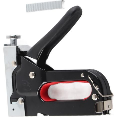 Pistolet agrafeuse 3 en 1, capacité 600 clous, outil industriel pour tapisserie, cadre photo et fixation publicitaire (1/5)
