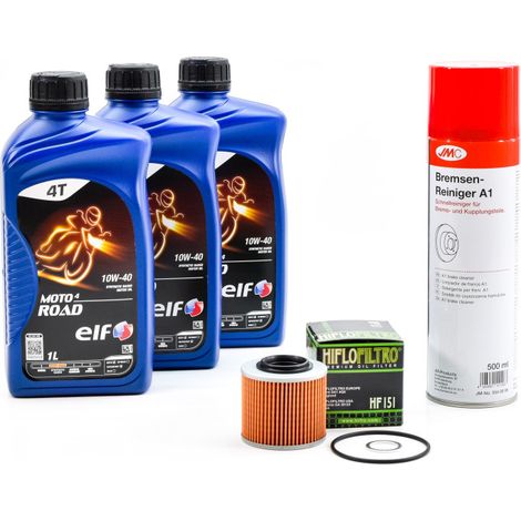 Kit Entretien Vidange pour BMW F 650 FUNDURO de 1993 à 1996 - ELF MOTO 4 ROAD 10w40 3L