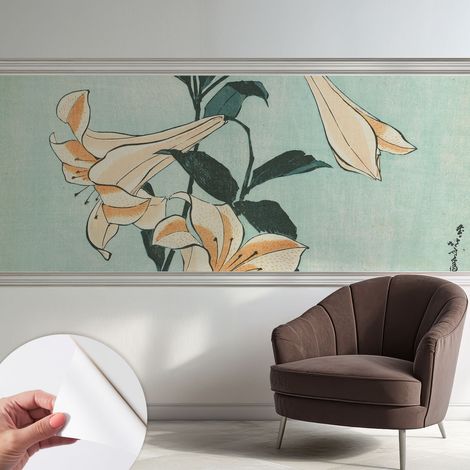 Fotomurale adesivo - Carta da parati adesiva - per la cucina camera da letto per la soggiorno - Delicati gigli 250x104 cm (1/5)