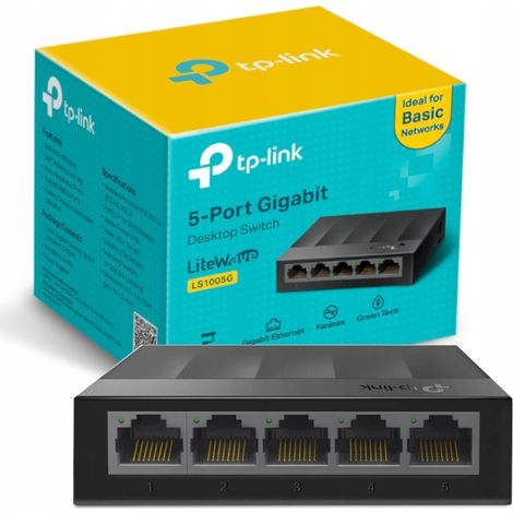 TP-Link LS1005G Unmanaged Gigabit Ethernet (10/100/1000) Schwarz (1/5)