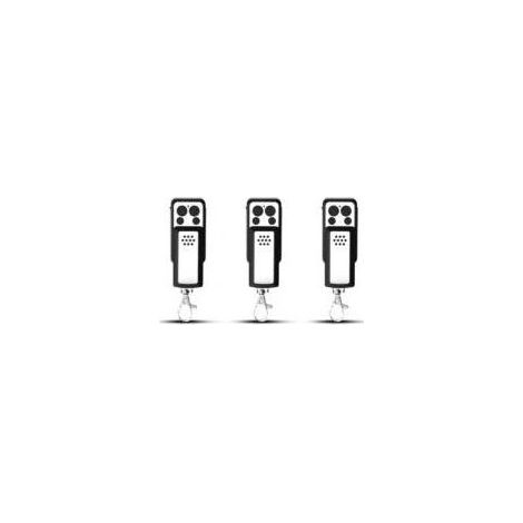 3 télécommandes pour motorisation de portail, compatible Avidsen 114253, 104257, 104250, design compact à glissière, 4 canaux, signal stable, clonage facile Crezuo-Chrom (1/4)