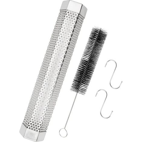 Questa griglia a gas in acciaio inossidabile da 12 pollici è adatta a griglie elettriche, a gas e a carbone ed è facile da usare per affumicare a caldo o a freddo, il che la rende l'accessorio perfett