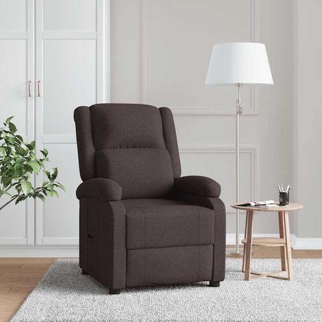 Fauteuil Relax inclinable - Chaise inclinable de Salon Marron foncé Tissu -BV21459 (1/5)