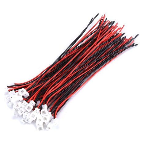 Lot de 20 ensembles Micro JST 1,25 mm 2 broches connecteur mle et femelle avec cbles (2 broches). (1/5)