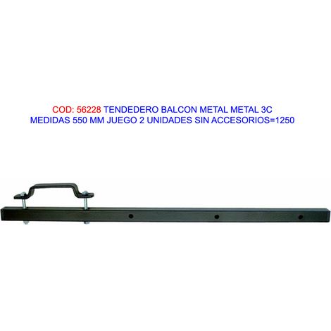 Balkon Metall Wäscheleine 3C 550 mm Set ohne Zubehör 1250