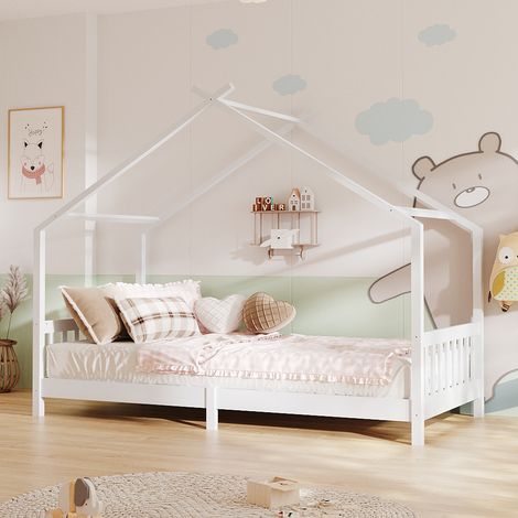 Pine Wood House Bed Frame