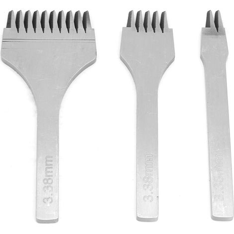 Lot de 3 alènes professionnelles pour cuir - 2.7, 3.0, 3.85mm - Idéal sellerie, maroquinerie et travaux couture (1/4)