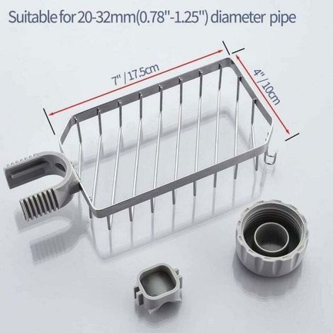 Porte-Savon - Acier Inoxydable - Sans Perçage - Compatible Tige 20 À 32 Mm - Antirouille - 1 Pièce (1/4)