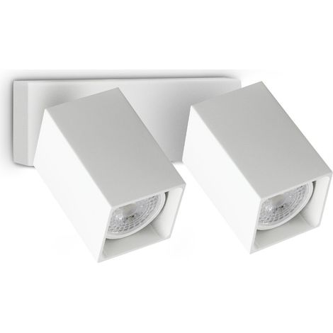 Ideal Lux Applique moderna DYNAMITE 2 luci GU10 bianco metallo (1/3)