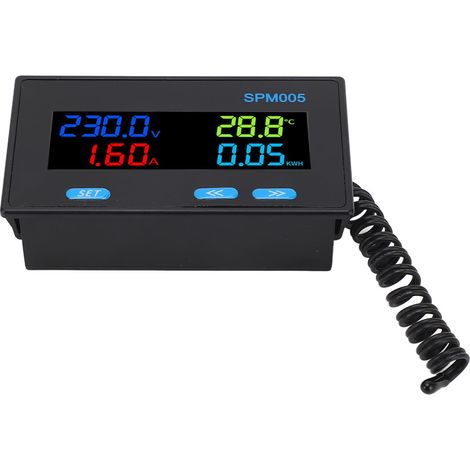 8-in-1 Multifunktions-Digitalvoltmeter/Amperemeter mit Farb-LCD-Bildschirm, AC 60–300 V, 200 A (1/5)