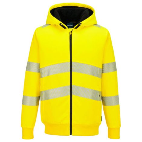 Sudadera con capucha de invierno con cremallera y alta visibilidad PORTWEST PW321 M Amarillo