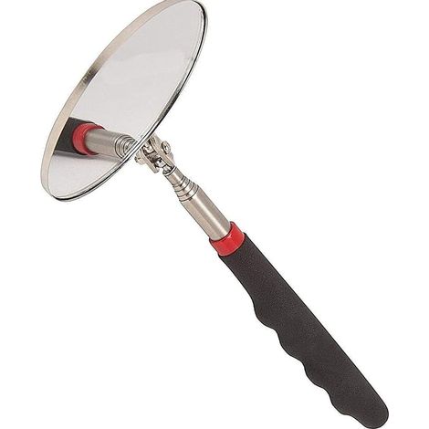 Miroir d'inspection de voiture, miroir télescopique rond extensible outil à main avec poignée en acier inoxydable miroir réflecteur outil de réparation automobile (1/5)
