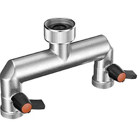 DERIVAZIONE IN METALLO A DUE VIE Art. 9601 - 3/4 blister  - CLABER