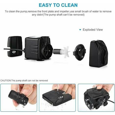 VURAHOME - Tauchpumpe für Aquarien, 1800 l/h, 30 W (1/3)