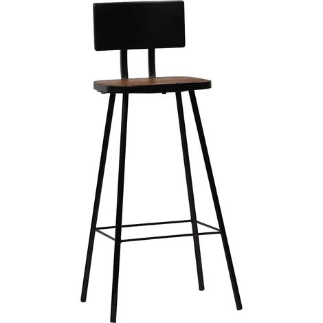 Maison Exclusive - Barhocker 2 Stk. Massives Altholz