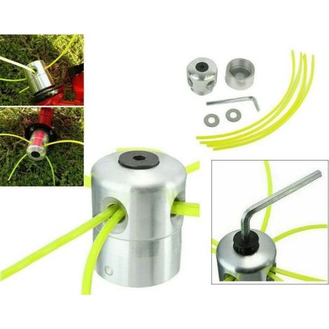 TESTINA UNIVERSALE IN ALLUMINIO PER DECESPUGLIATORE TOSAERBA TAGLIAERBA 4 FILI
