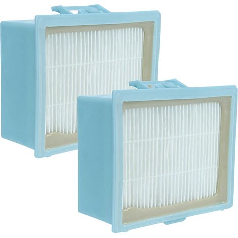 vhbw 2x Filtro compatible con Bosch BGS2U2124/11, BGS2U2121/11, BGS2UALL2/11, BGS2U330/11 aspiradora - filtro Hepa azul / blanco
