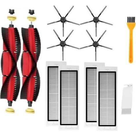 Brosse Latérale - Filtre Hepa - Compatible Roborock S5 S50 S5Max T6 T7Pro E4 E5 - Accessoire Aspirateur Robot - Lot de 2 (1/4)