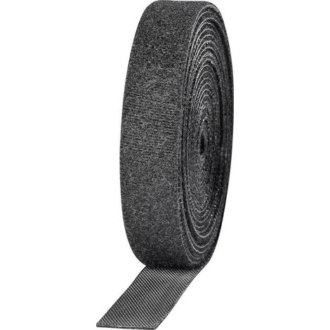 TOOLCRAFT KL16X3000C Nastro a strappo per raggruppare Lato morbido e lato rigido (L x L) 3000 mm x 16 mm Nero 2 pz. (1/5)