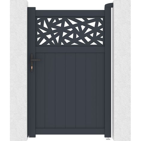 Tor 1m DOLOMITE RUIVO H.160cm graues Aluminium