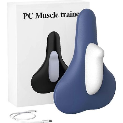 Appareil d'exercice de Kegel, rechargeable, autonomie de 180 minutes, équipement de fitness portable avec fonction de réduction du bruit, matériau PC bleu et blanc.